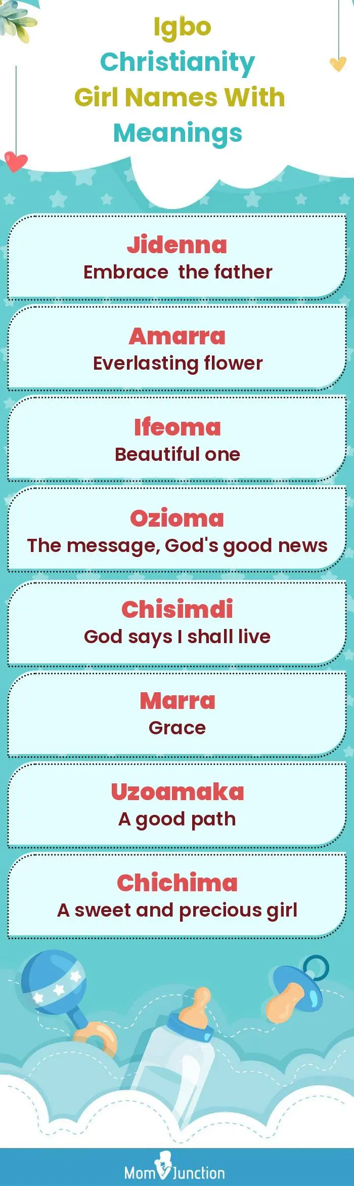  Igbo Christianity Girl Names with Meanings(infographic)