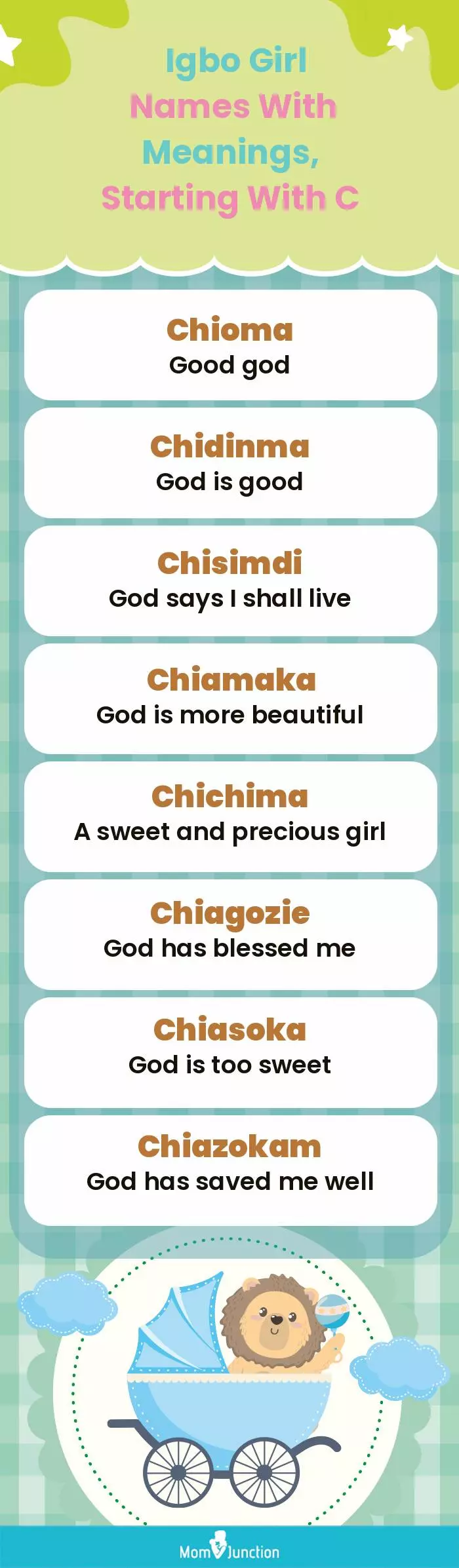  Igbo Girl Names with Meanings, Starting With C(infographic)