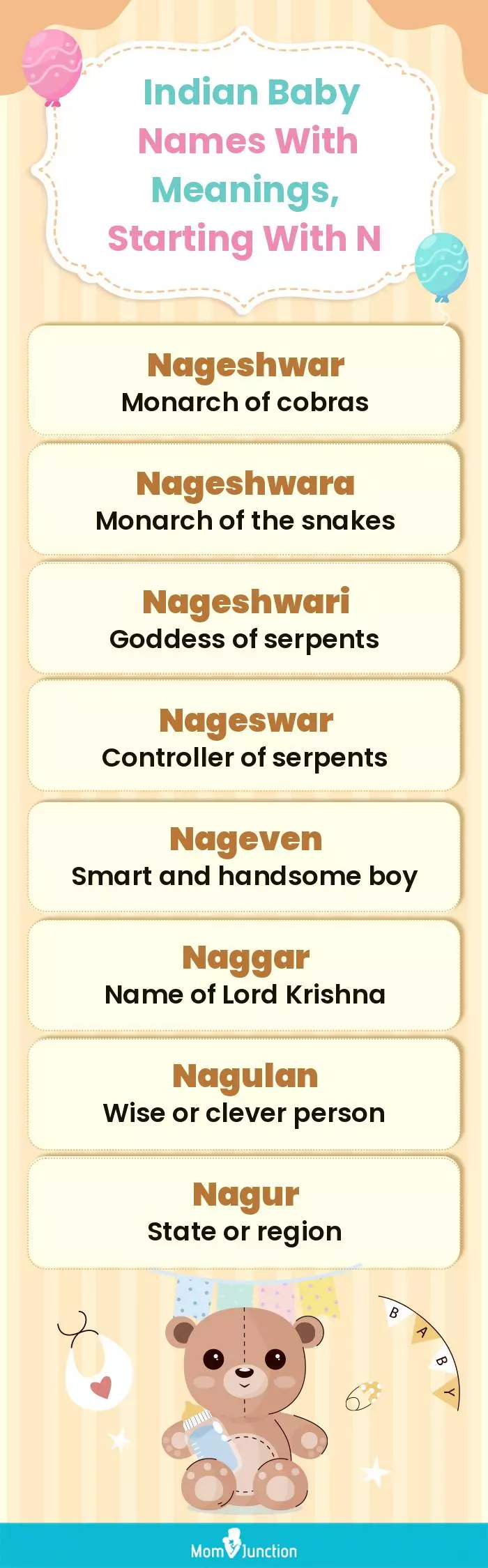  Indian Baby Names with Meanings, Starting With N(infographic)