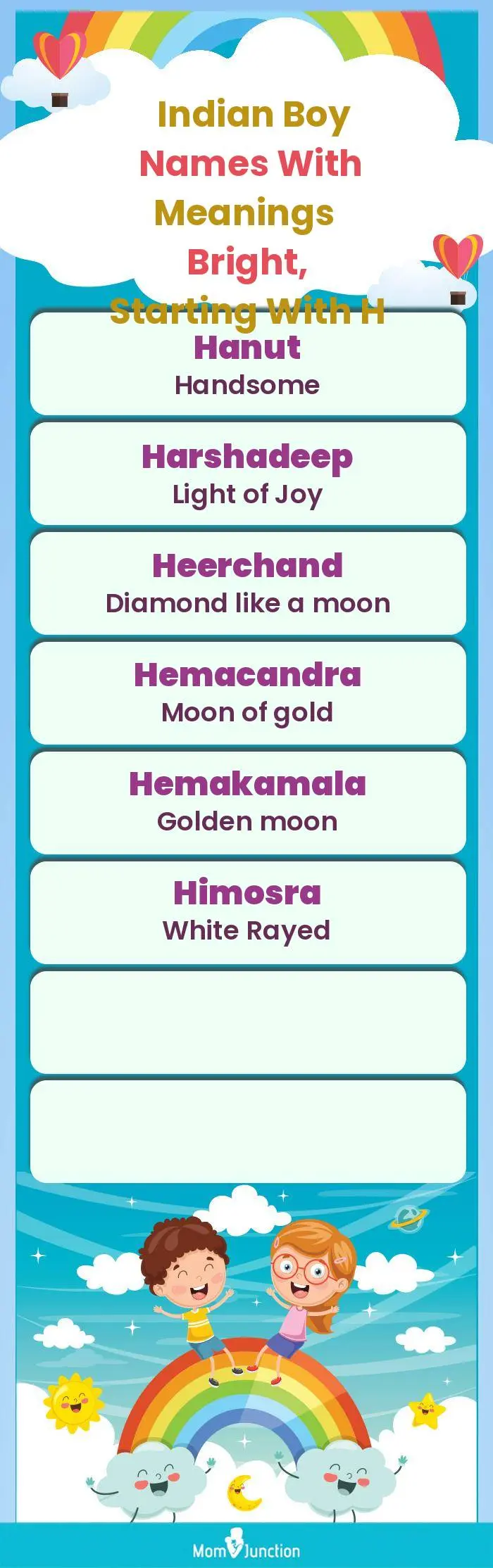  Indian Boy Names with Meanings Bright, Starting With H(infographic)