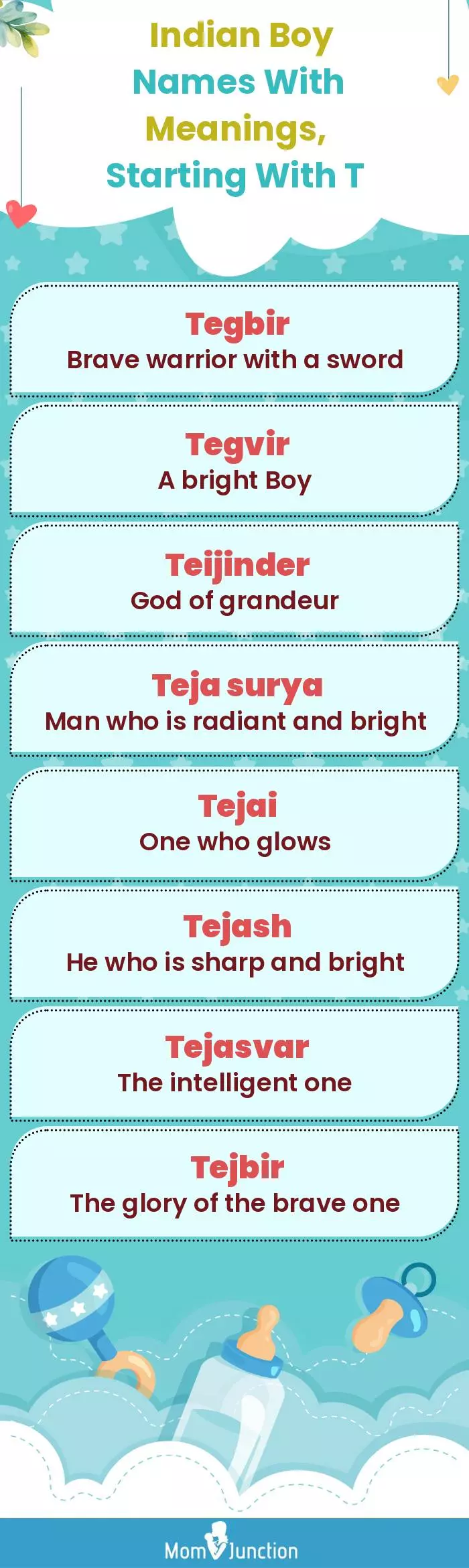  Indian Boy Names with Meanings, Starting With T(infographic)