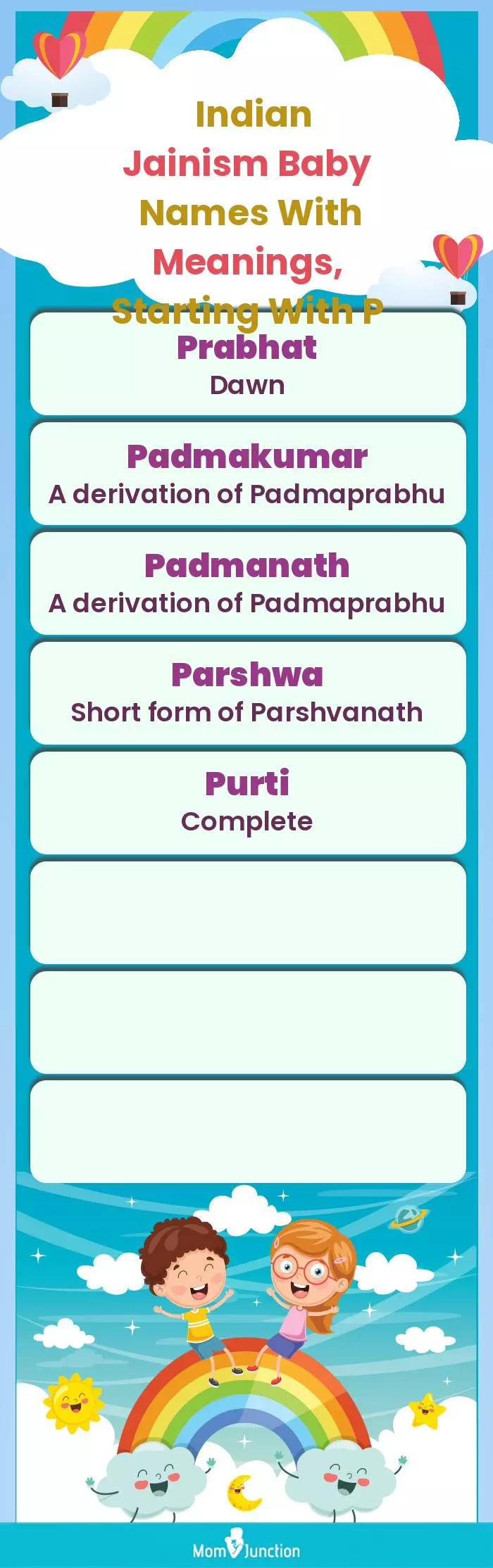  Indian Jainism Baby Names with Meanings, Starting With P(infographic)