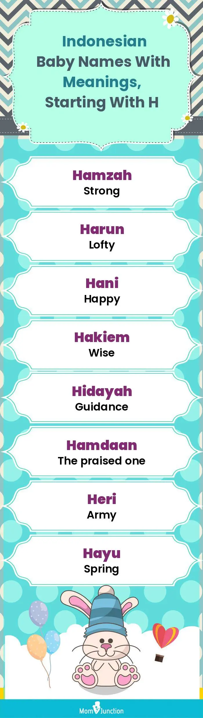  Indonesian Baby Names with Meanings, Starting With H(infographic)