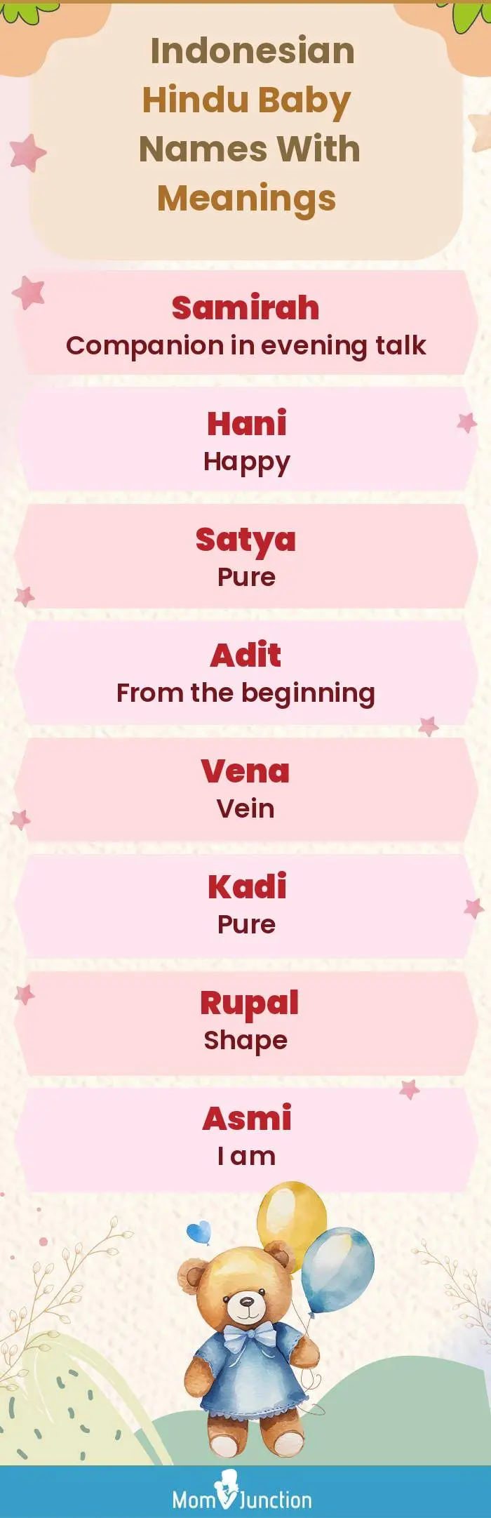  Indonesian Hindu Baby Names with Meanings(infographic)