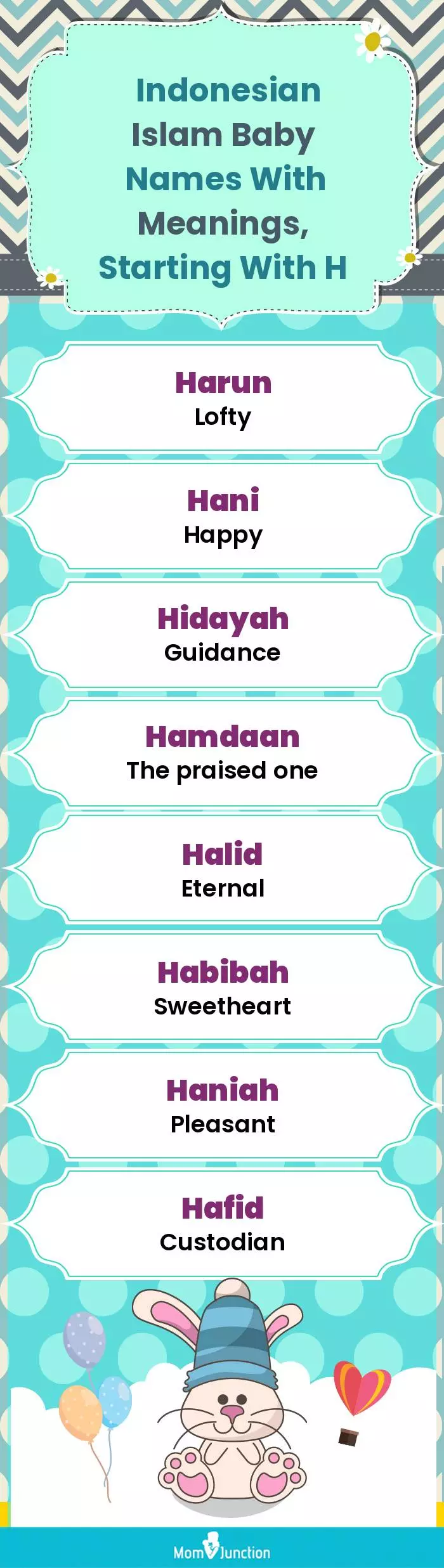  Indonesian Islam Baby Names with Meanings, Starting With H(infographic)