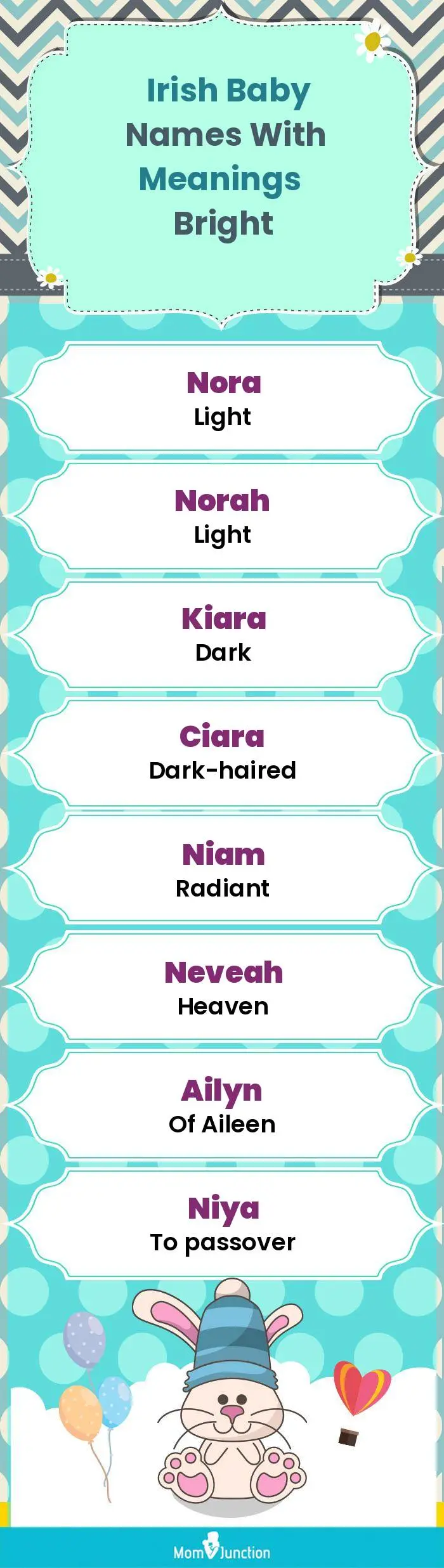  Irish Baby Names with Meanings Bright(infographic)