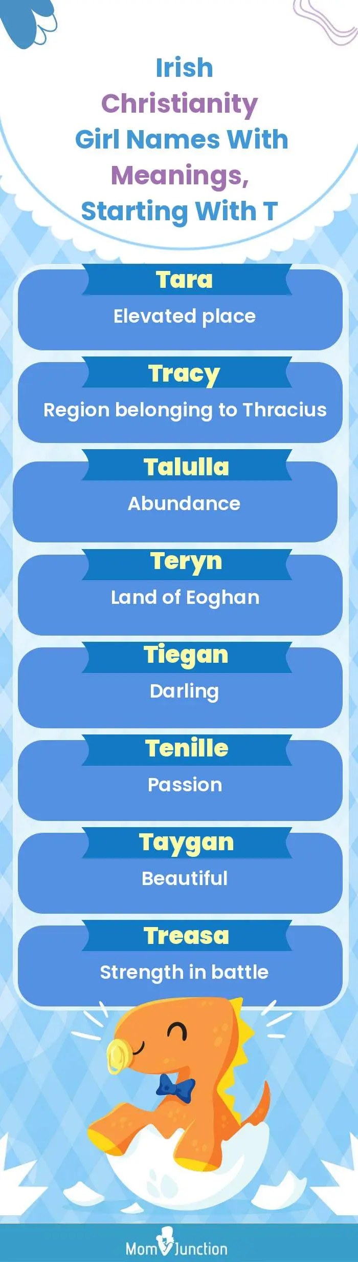  Irish Christianity Girl Names with Meanings, Starting With T(infographic)