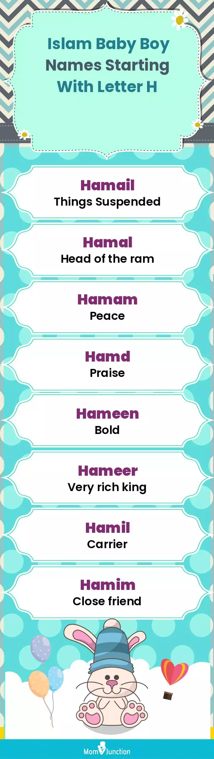  Islam Baby Boy Names Starting With Letter H(infographic)