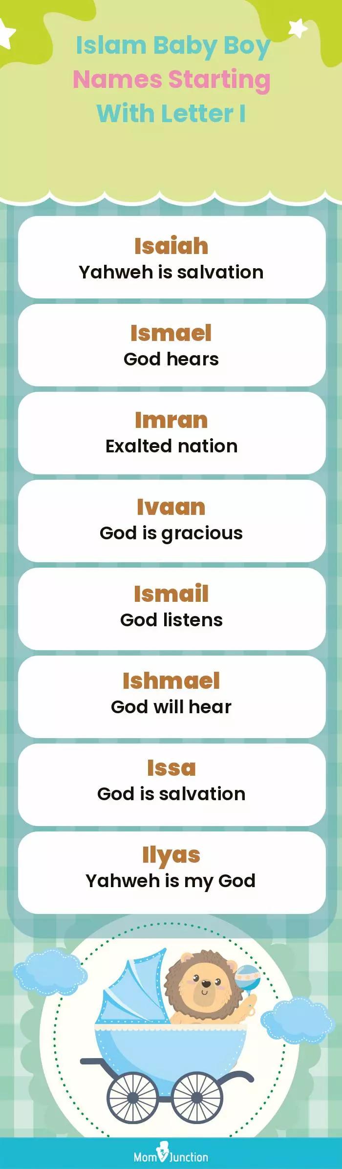  Islam Baby Boy Names Starting With Letter I(infographic)