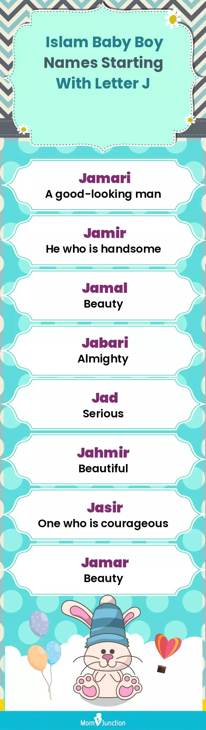  Islam Baby Boy Names Starting With Letter J(infographic)