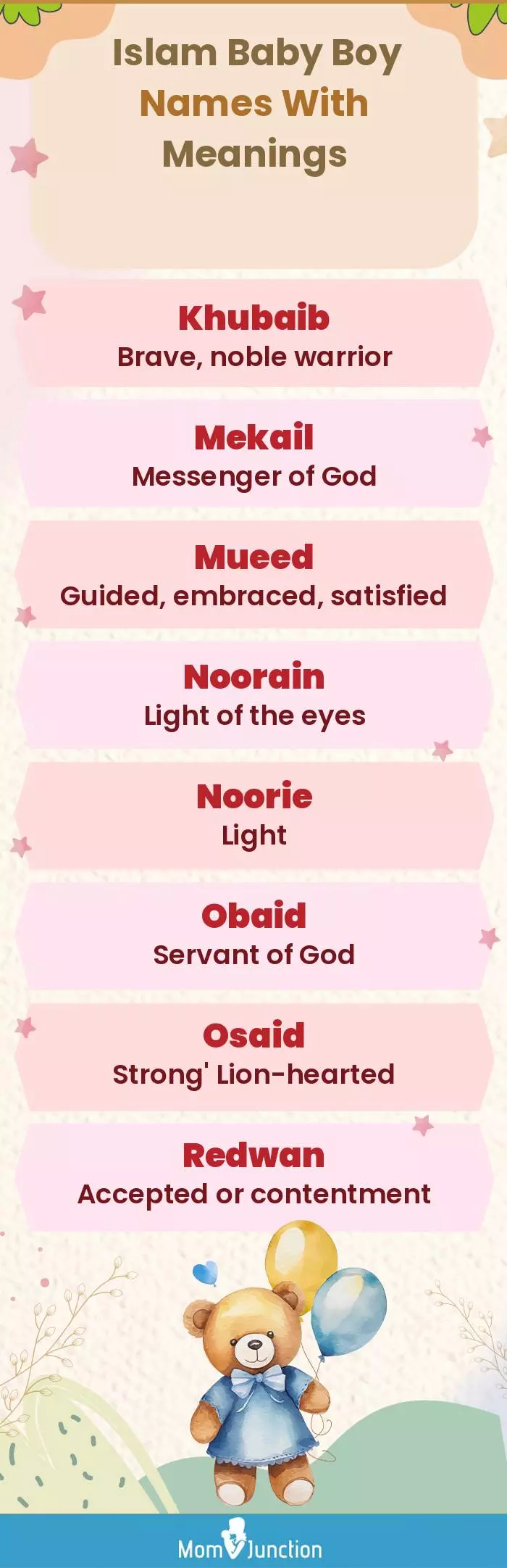  Islam Baby Boy Names With Meanings(infographic)