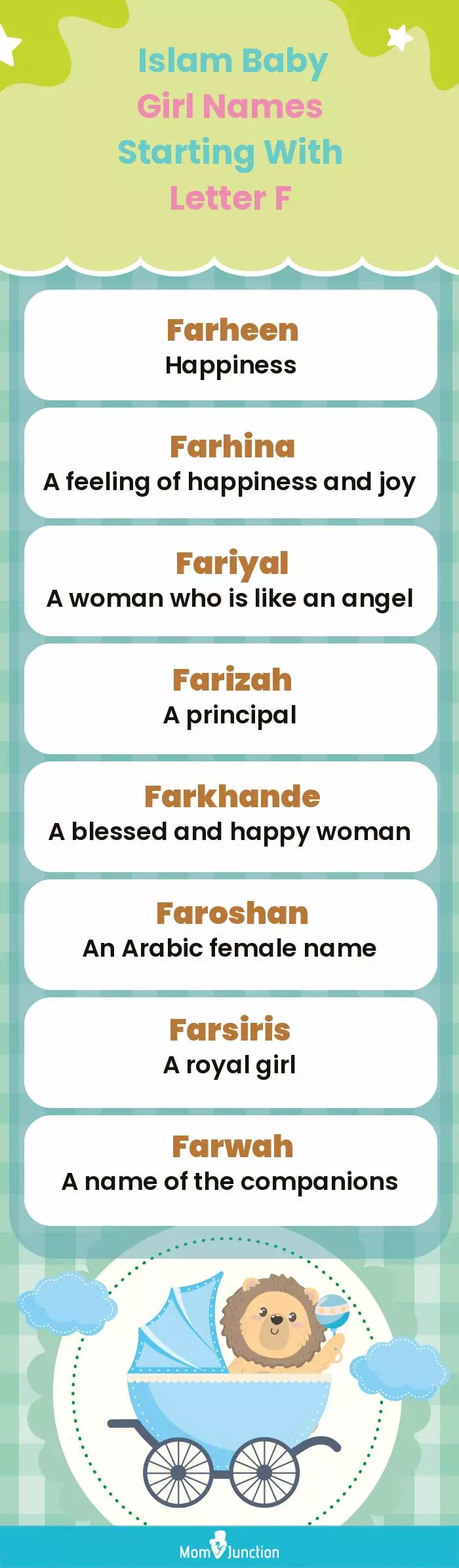  Islam Baby Girl Names Starting With Letter F(infographic)