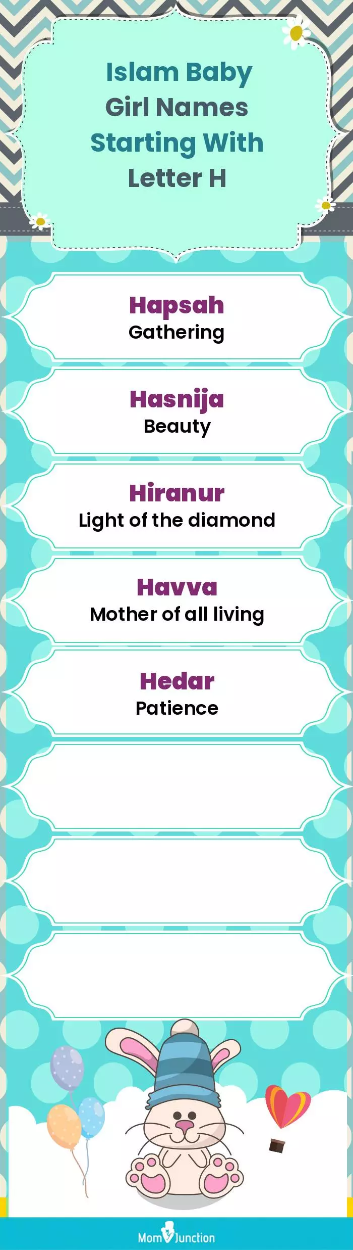  Islam Baby Girl Names Starting With Letter H(infographic)