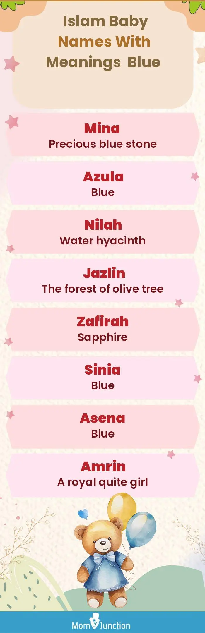  Islam Baby Names with Meanings Blue(infographic)