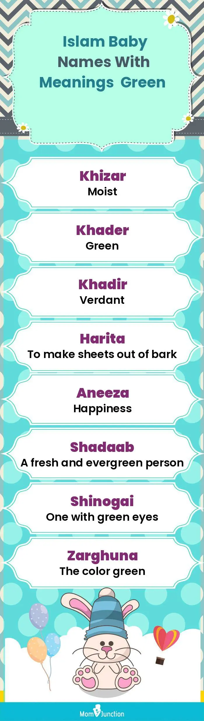  Islam Baby Names with Meanings Green(infographic)