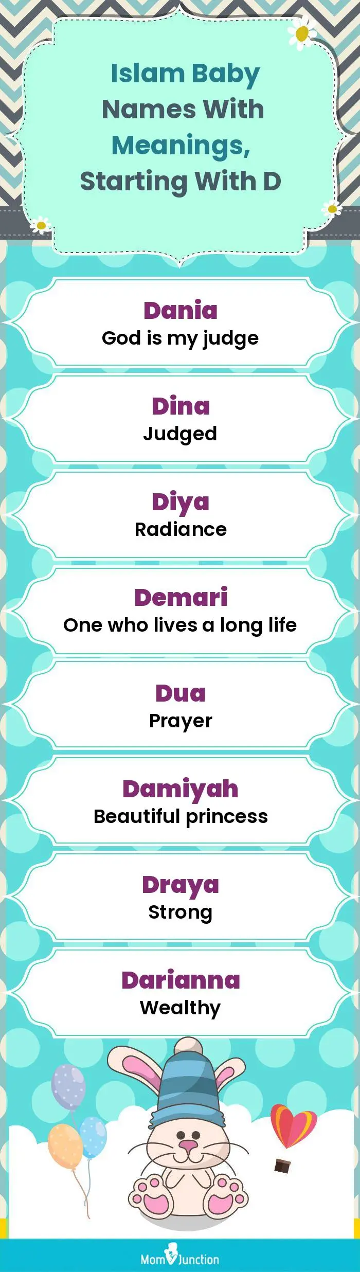  Islam Baby Names with Meanings, Starting With D(infographic)