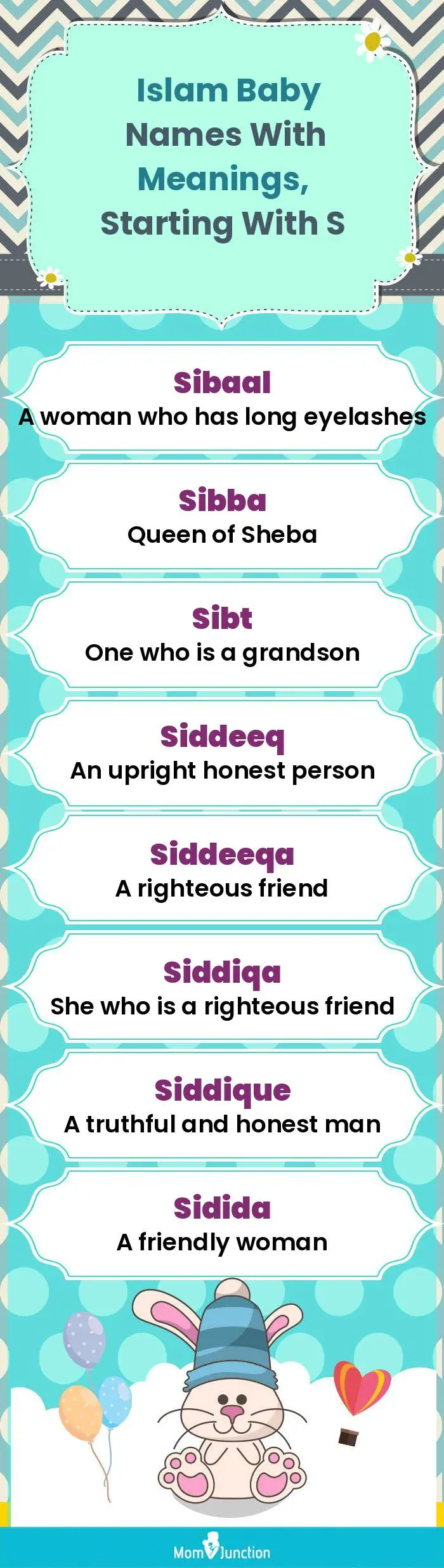  Islam Baby Names with Meanings, Starting With S(infographic)