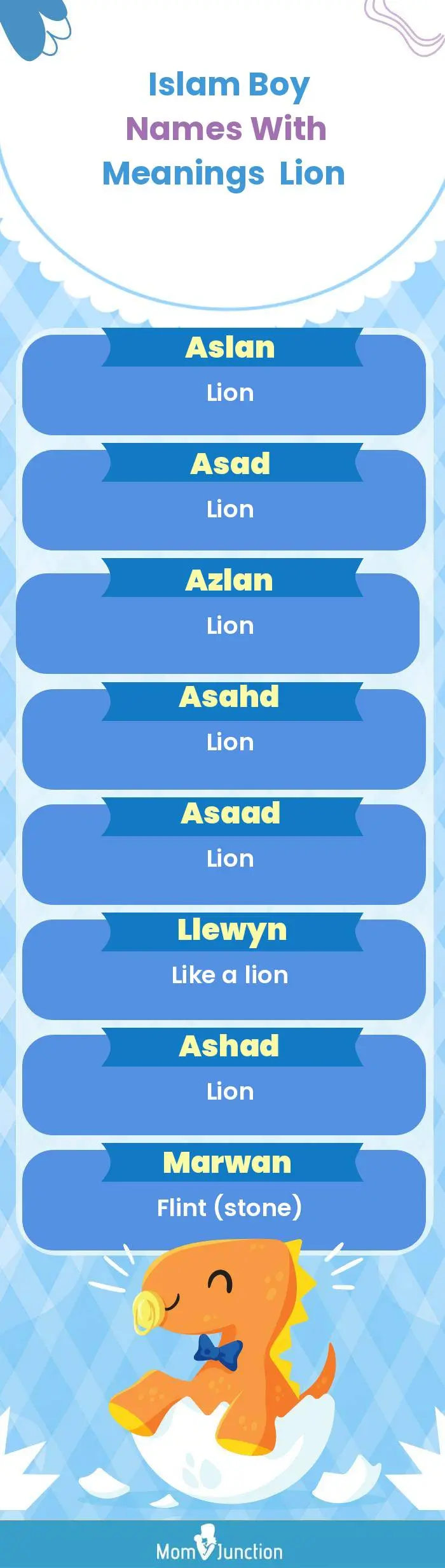  Islam Boy Names with Meanings Lion(infographic)