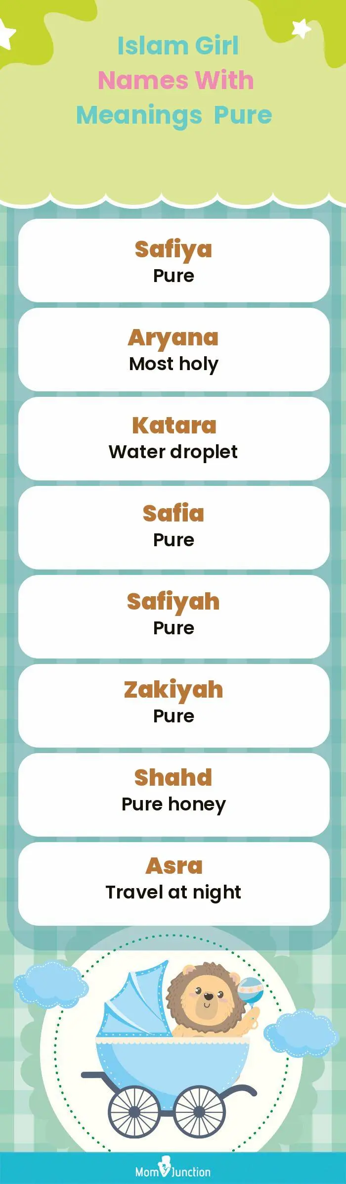  Islam Girl Names with Meanings Pure(infographic)