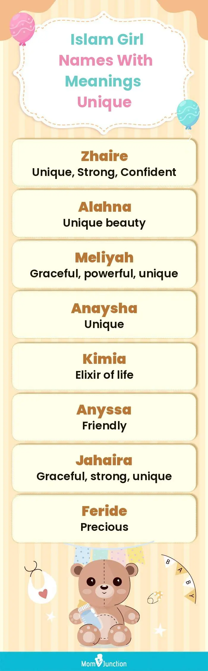  Islam Girl Names with Meanings Unique(infographic)