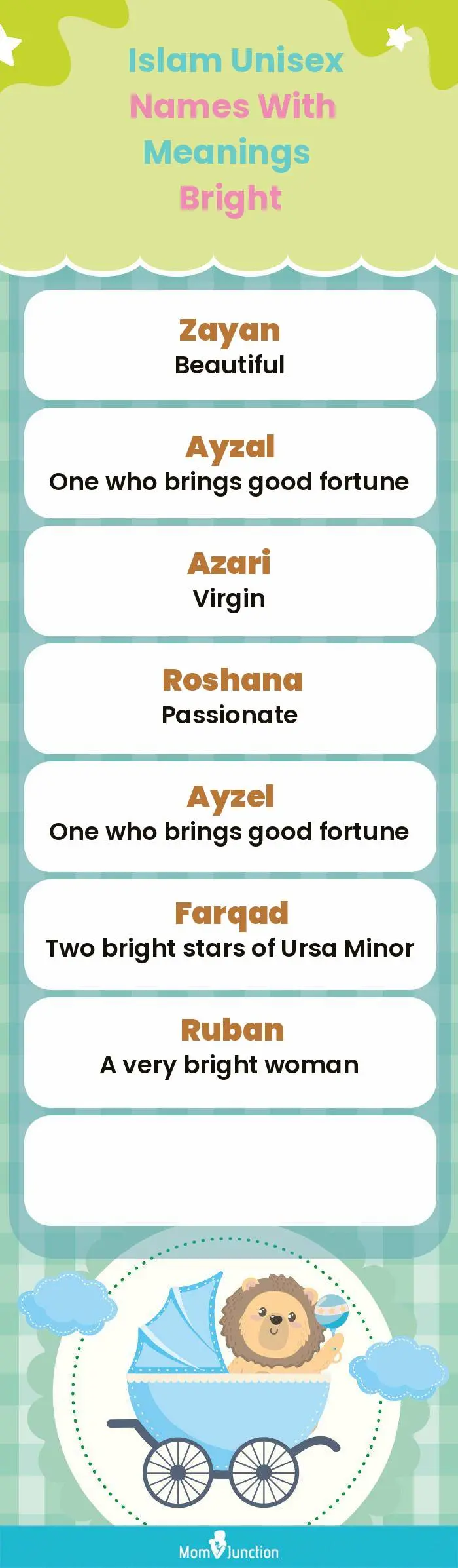  Islam Unisex Names with Meanings Bright(infographic)