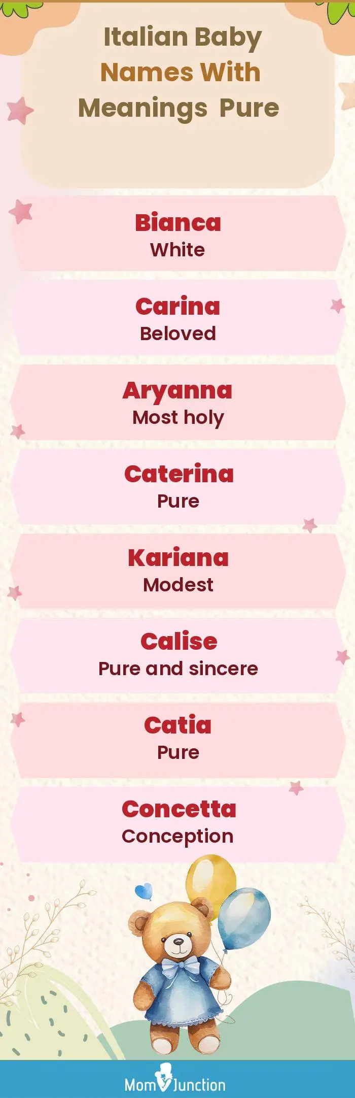  Italian Baby Names with Meanings Pure(infographic)