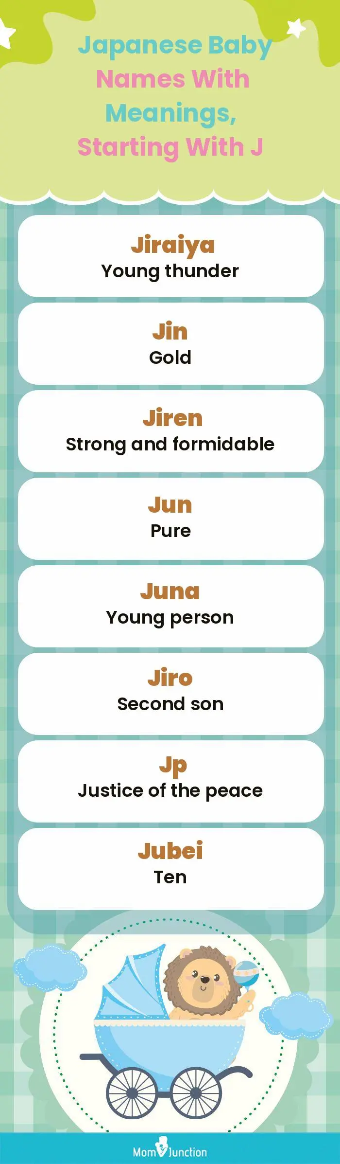  Japanese Baby Names with Meanings, Starting With J(infographic)