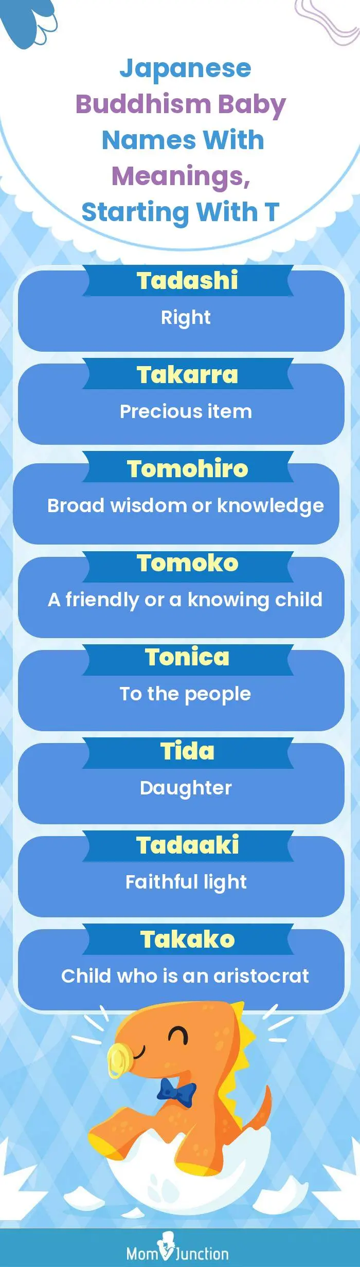  Japanese Buddhism Baby Names with Meanings, Starting With T(infographic)