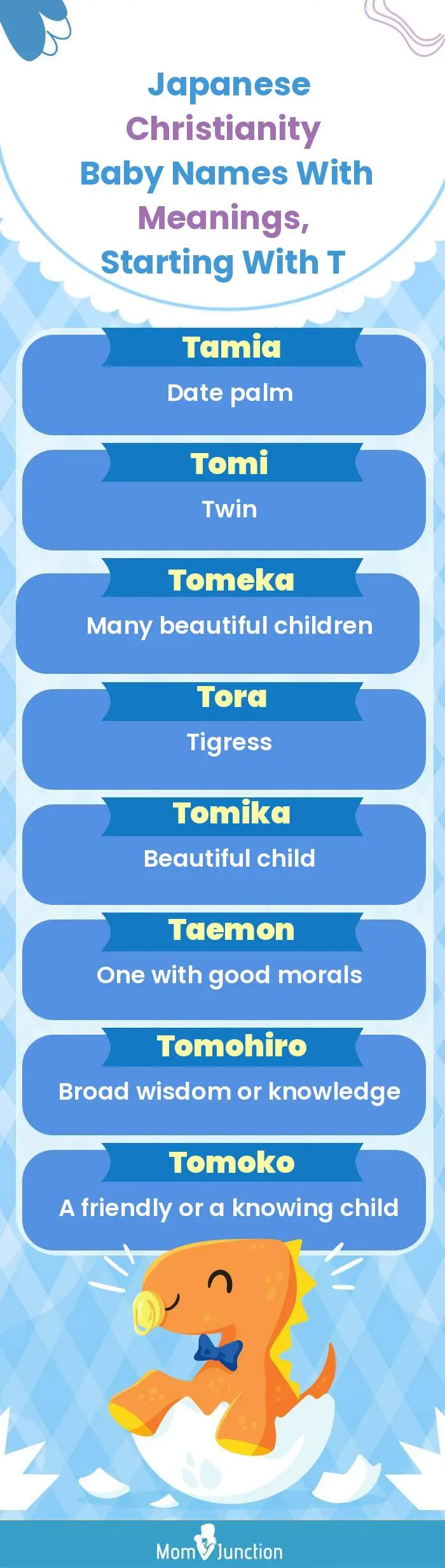  Japanese Christianity Baby Names with Meanings, Starting With T(infographic)