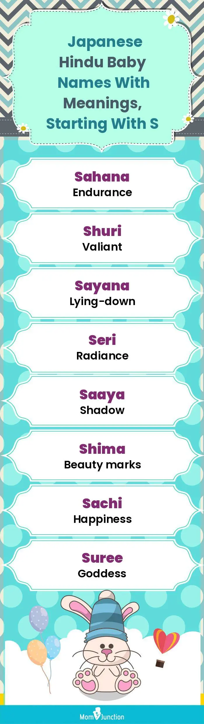  Japanese Hindu Baby Names with Meanings, Starting With S(infographic)