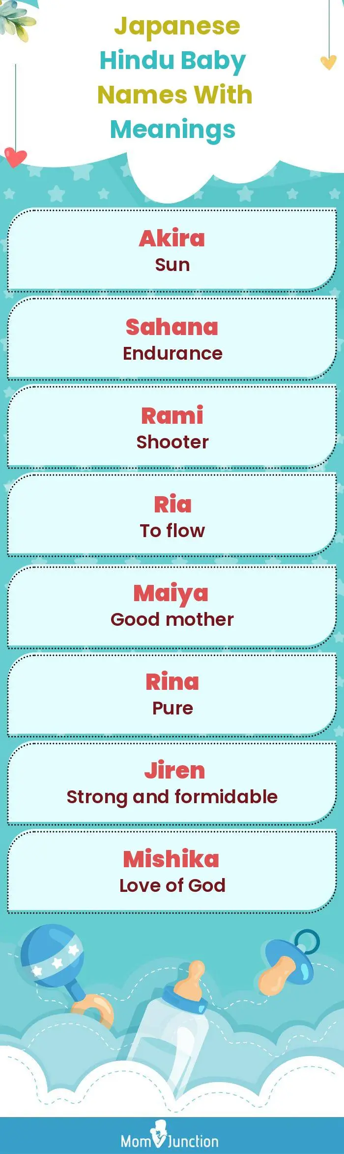  Japanese Hindu Baby Names with Meanings(infographic)