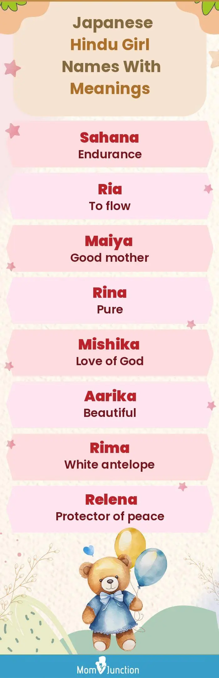  Japanese Hindu Girl Names with Meanings(infographic)