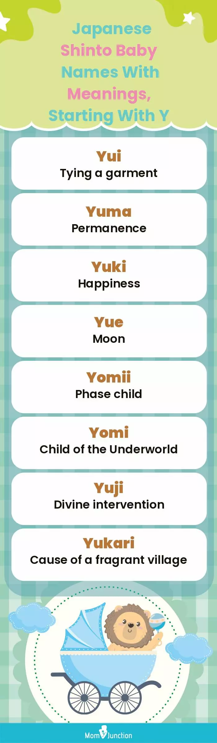  Japanese Shinto Baby Names with Meanings, Starting With Y(infographic)