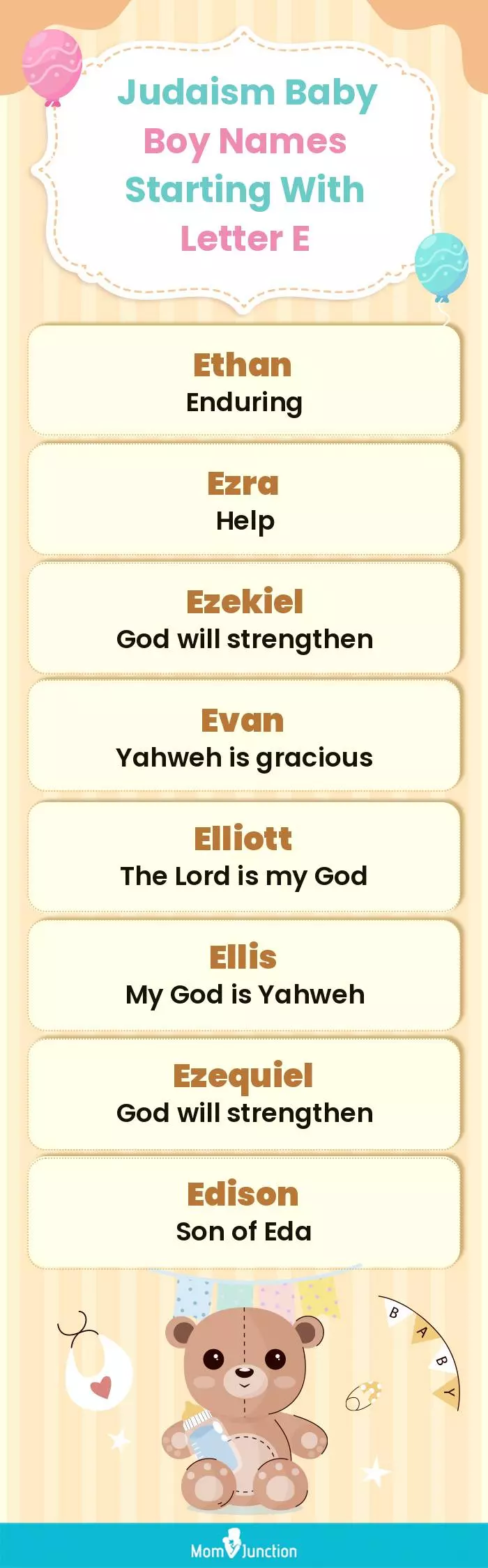  Judaism Baby Boy Names Starting With Letter E(infographic)