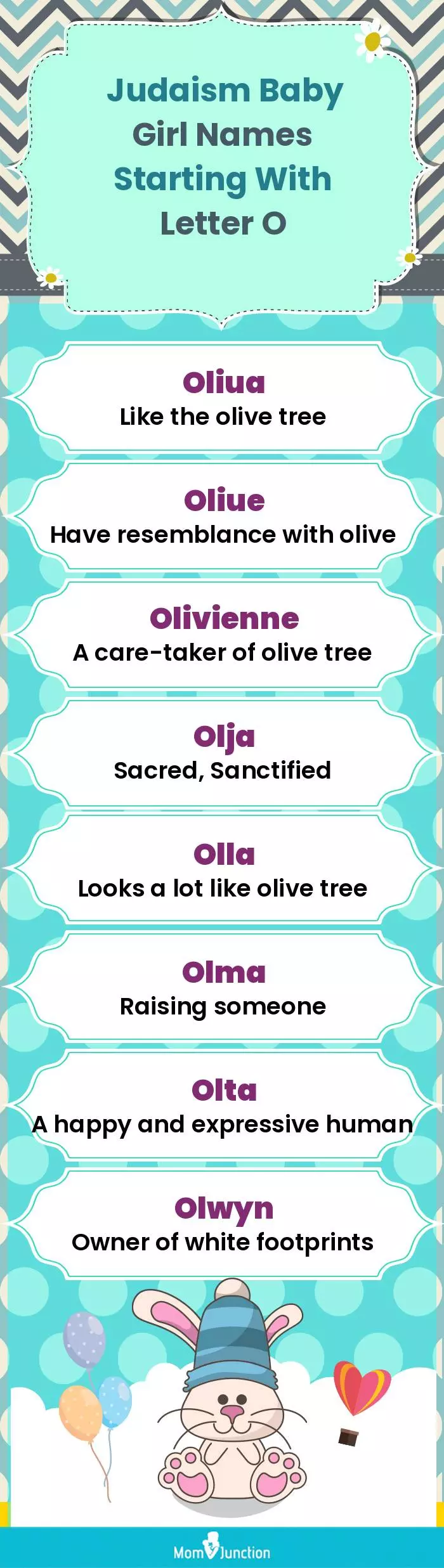  Judaism Baby Girl Names Starting With Letter O(infographic)