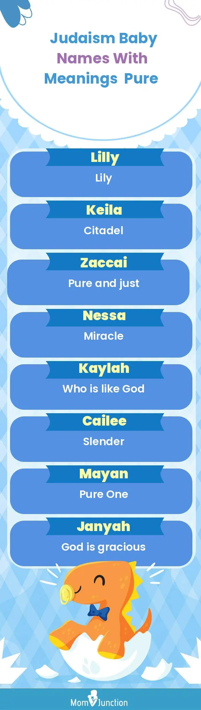  Judaism Baby Names with Meanings Pure(infographic)