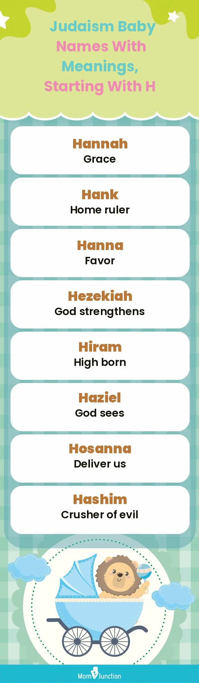  Judaism Baby Names with Meanings, Starting With H(infographic)