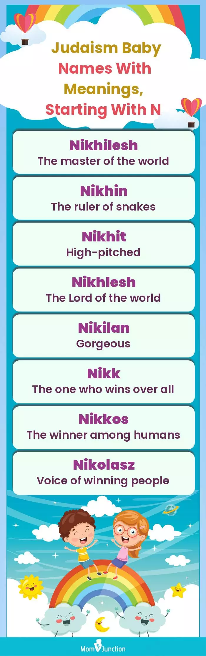  Judaism Baby Names with Meanings, Starting With N(infographic)