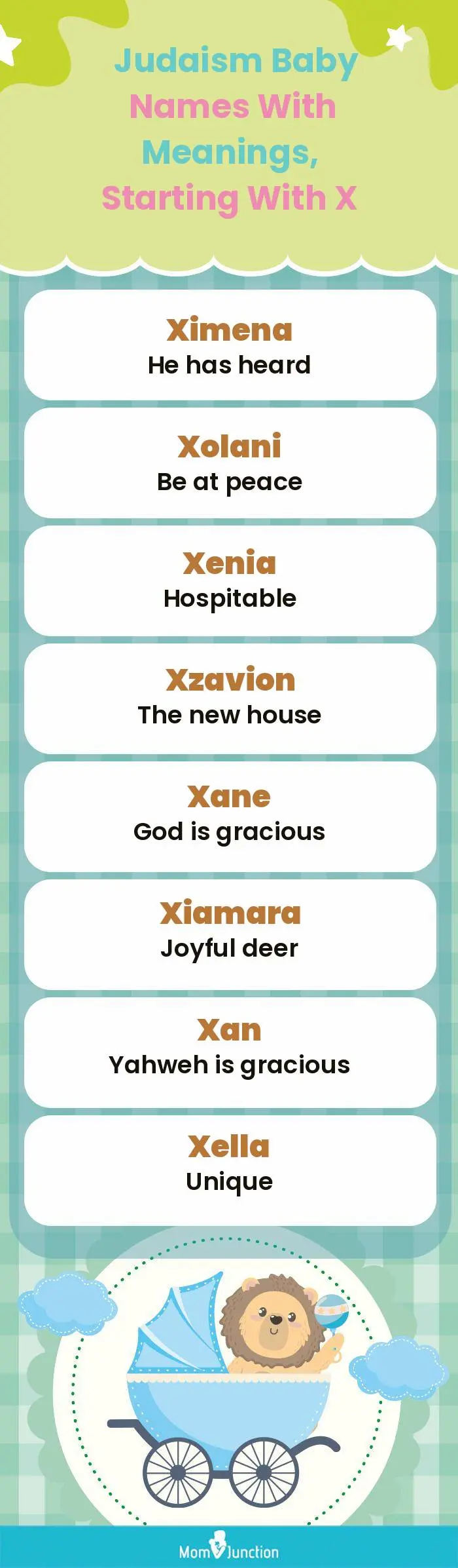  Judaism Baby Names with Meanings, Starting With X(infographic)