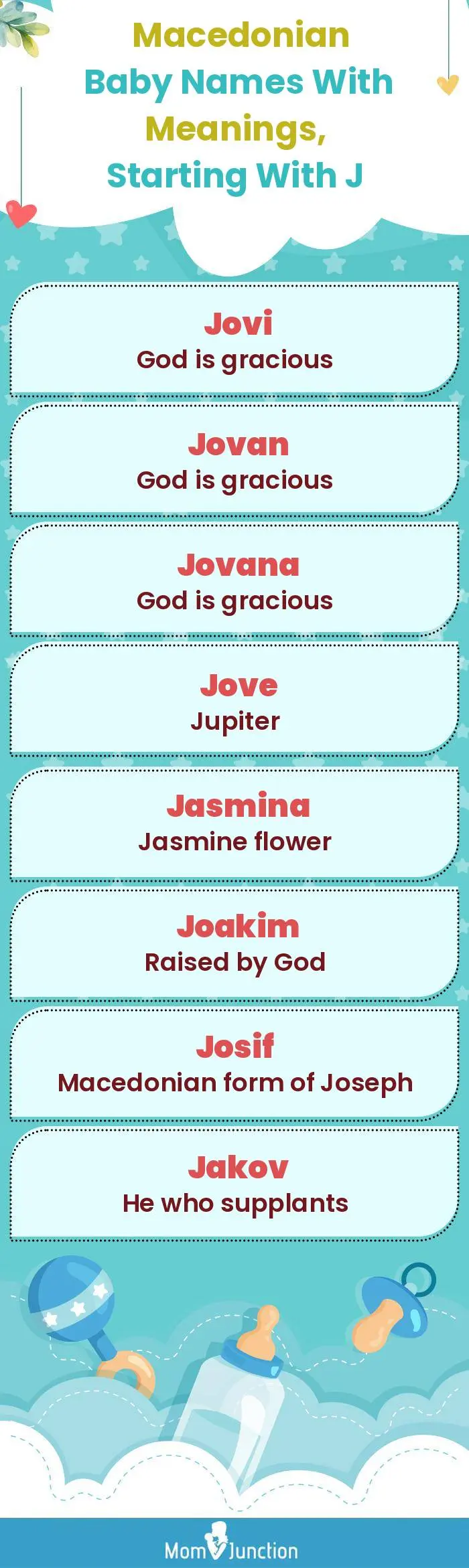  Macedonian Baby Names with Meanings, Starting With J(infographic)