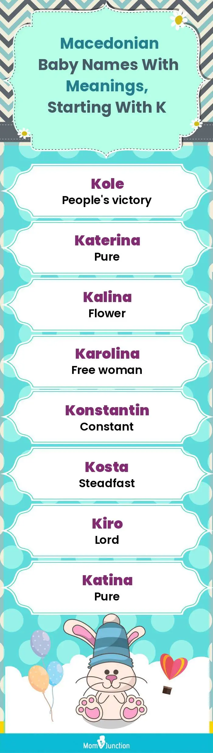  Macedonian Baby Names with Meanings, Starting With K(infographic)