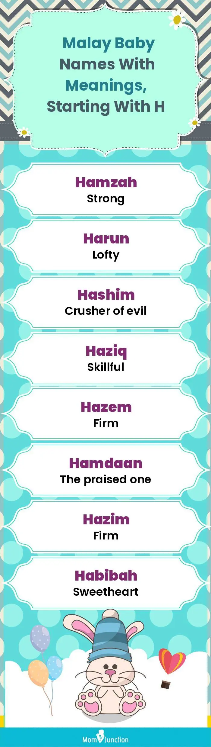  Malay Baby Names with Meanings, Starting With H(infographic)