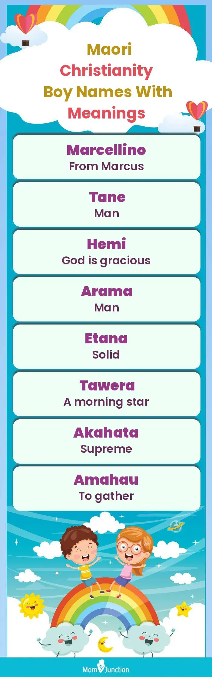  Maori Christianity Boy Names with Meanings(infographic)