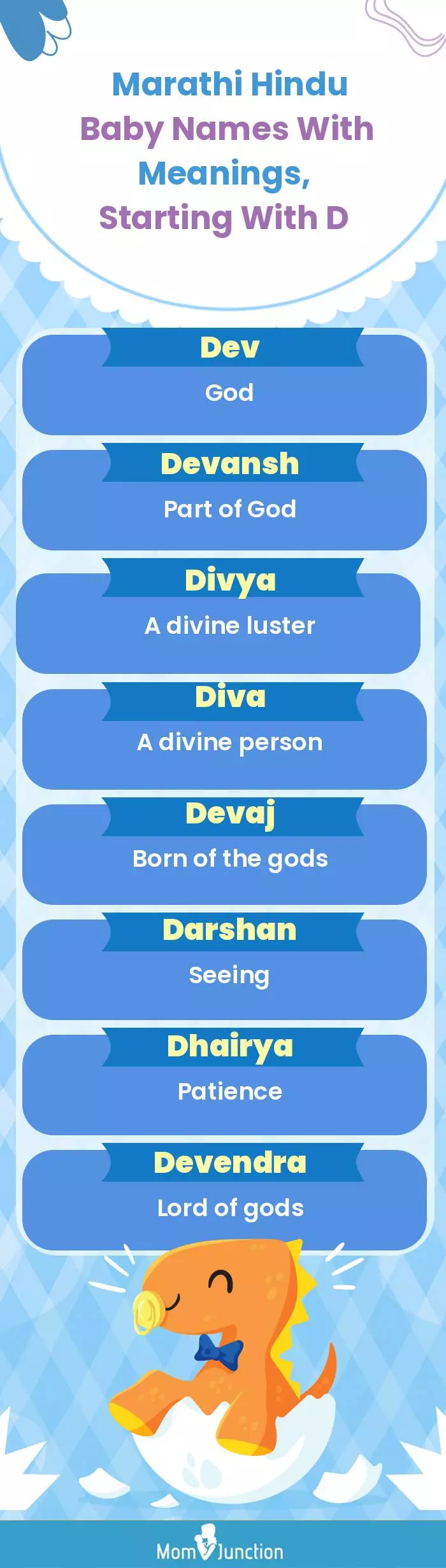  Marathi Hindu Baby Names with Meanings, Starting With D(infographic)