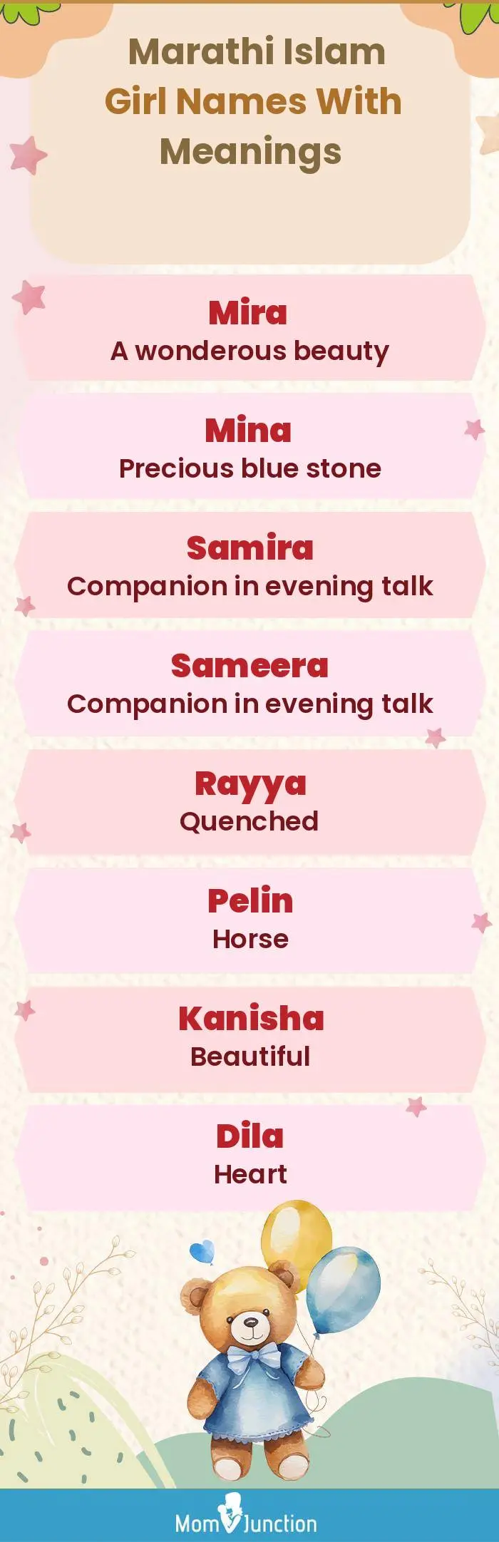  Marathi Islam Girl Names with Meanings(infographic)