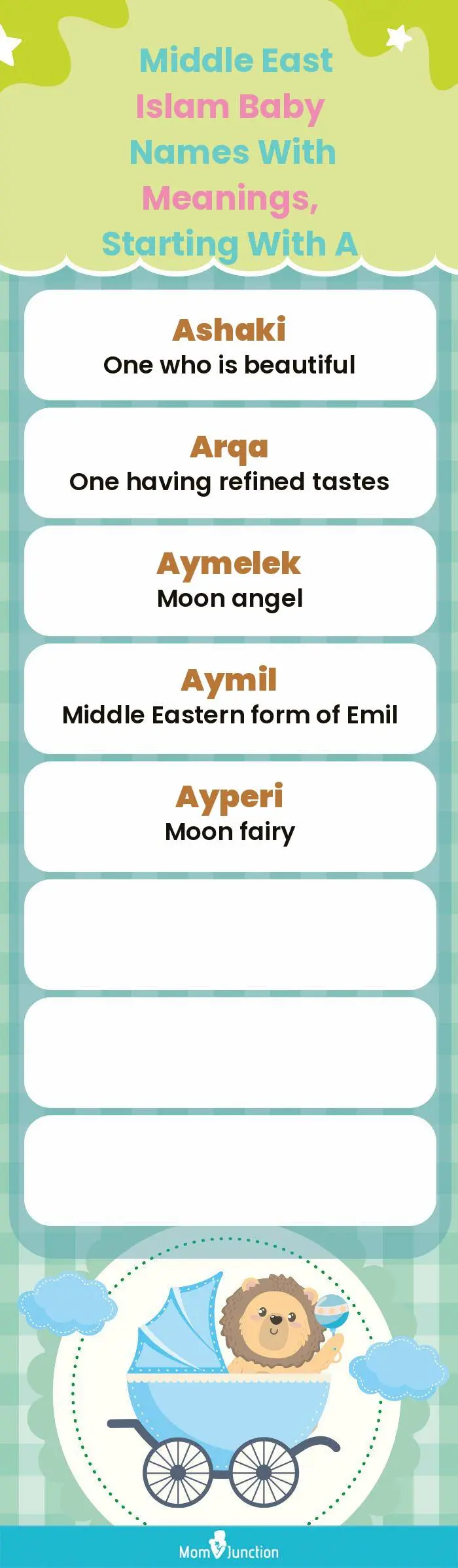  Middle East Islam Baby Names with Meanings, Starting With A(infographic)