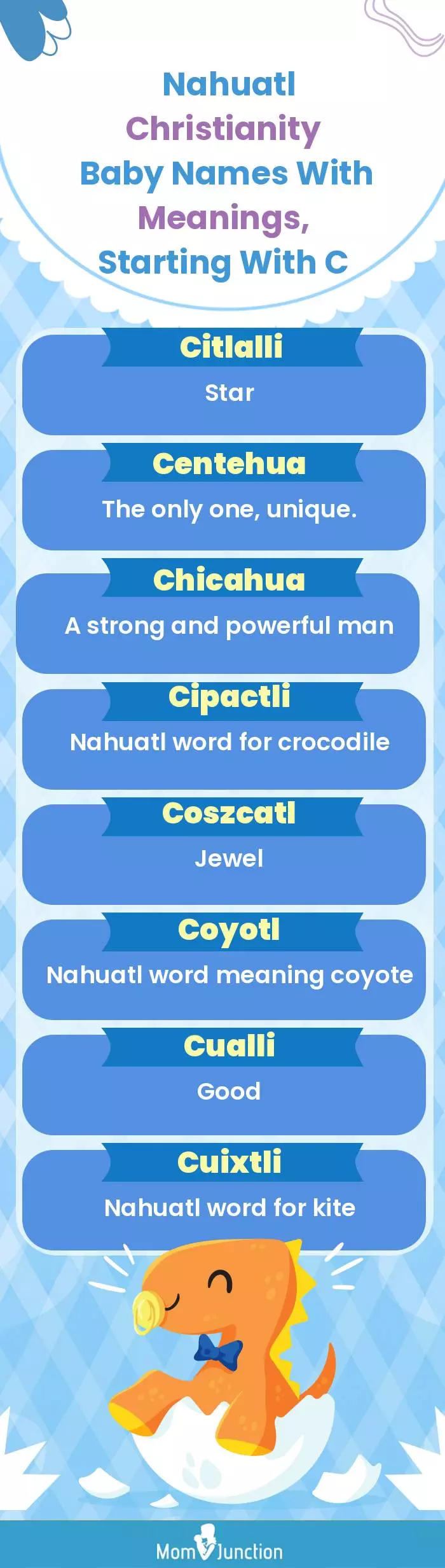  Nahuatl Christianity Baby Names with Meanings, Starting With C(infographic)