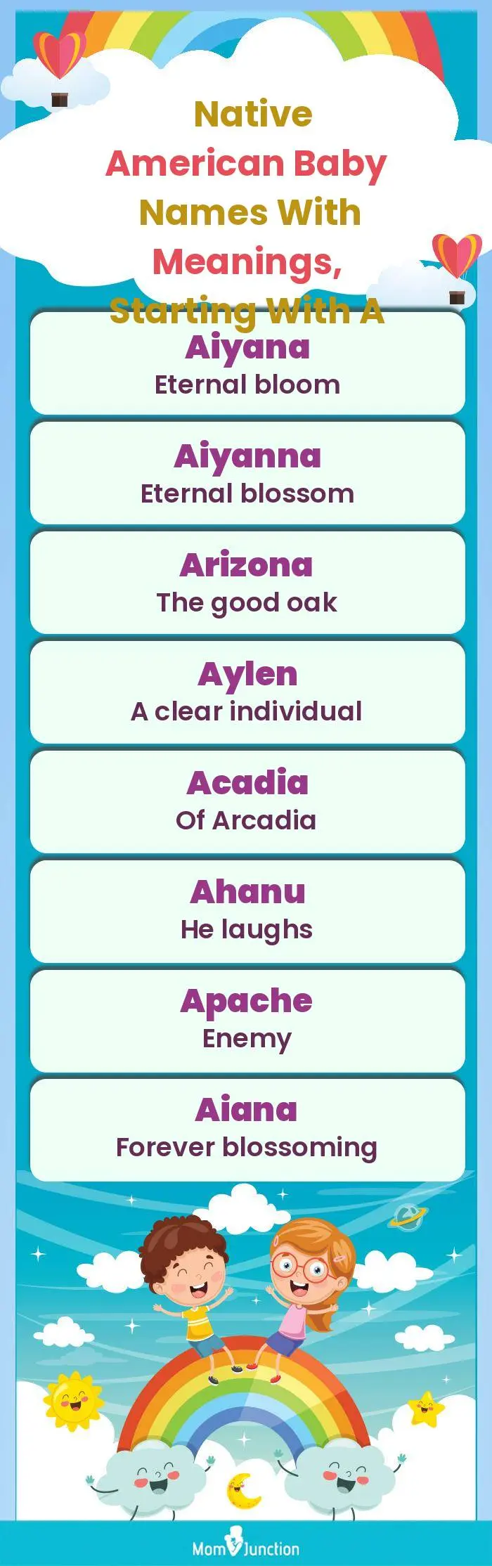  Native American Baby Names with Meanings, Starting With A(infographic)