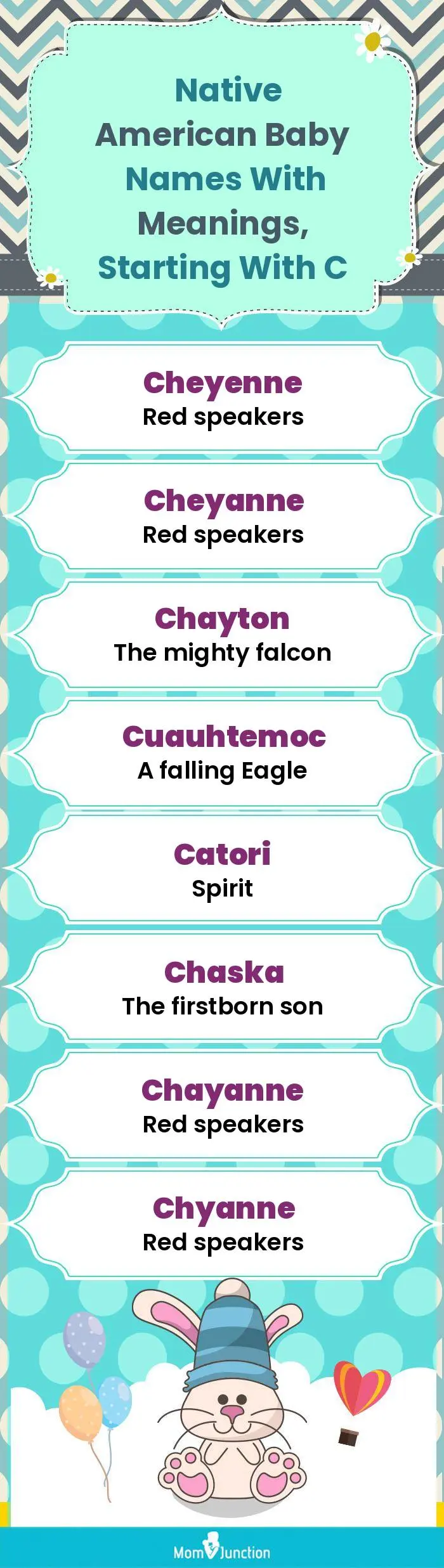  Native American Baby Names with Meanings, Starting With C(infographic)