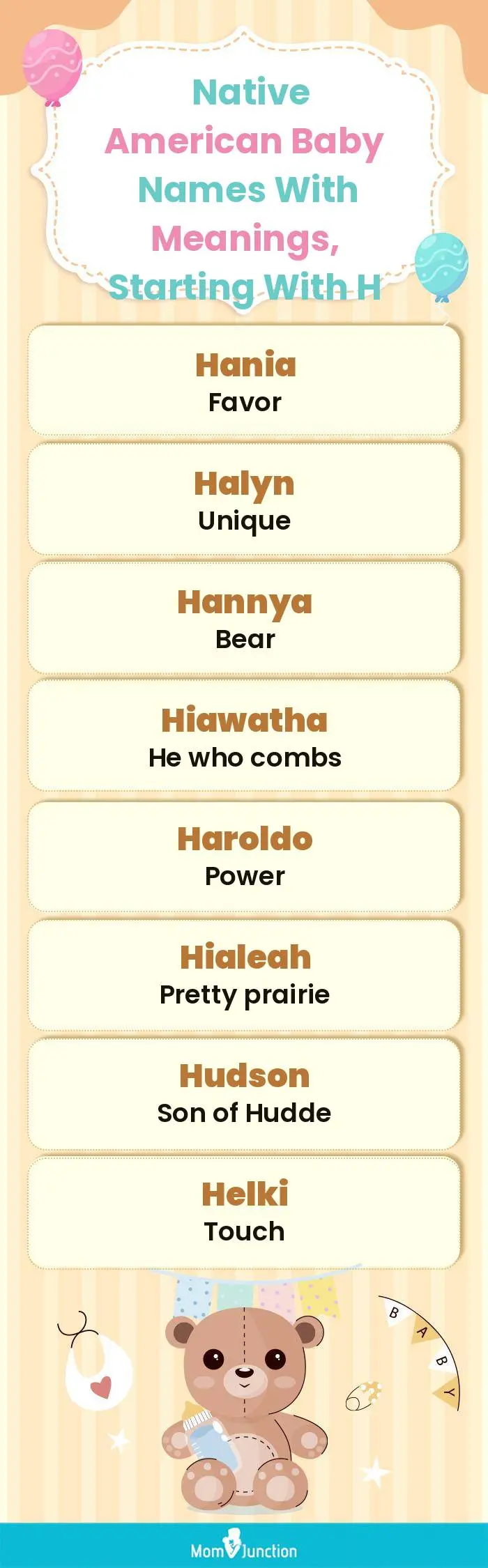  Native American Baby Names with Meanings, Starting With H(infographic)